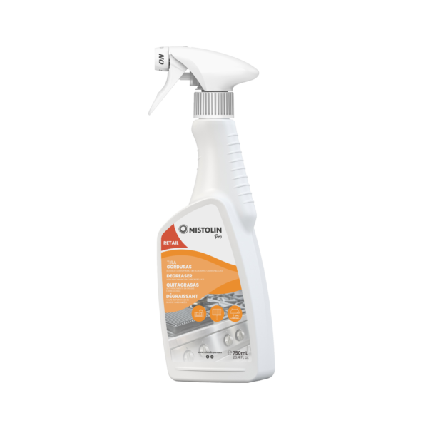 Mistolin Pro Best Degreaser Spray 750ml – Ready to use professional heavy duty degreaser for commercial & domestic use